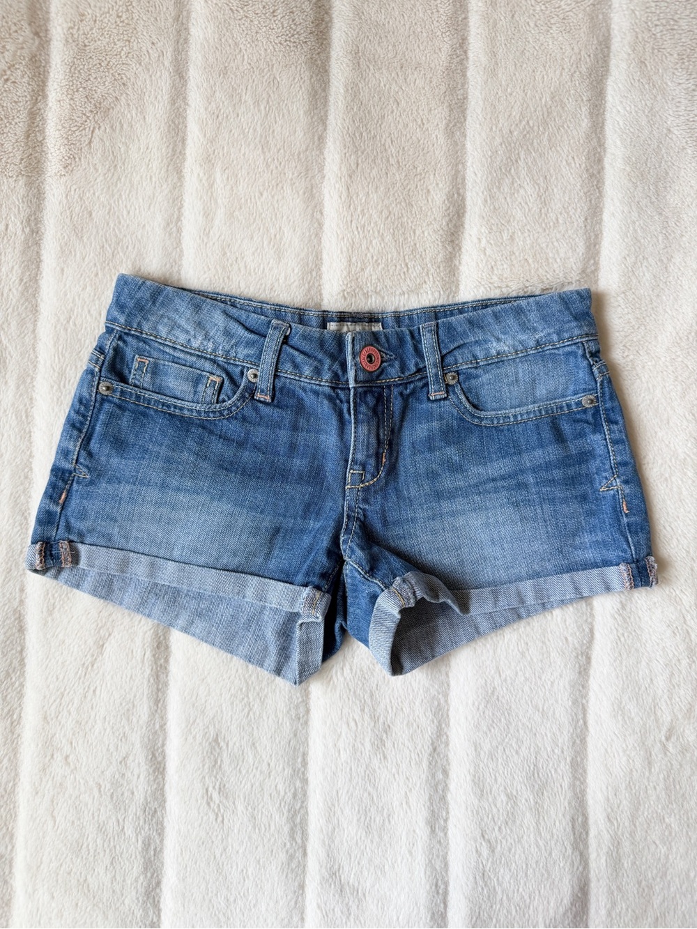 Vintage Y2K Aeropostale Low Rise Denim Mini Shorts Size 00
